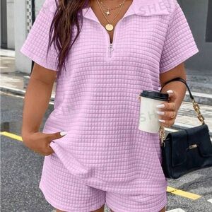 Soft pink short set size 12